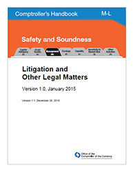 Comptroller's Handbook: Litigation and Other Legal Matters Cover Image