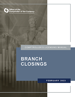 Licensing Manual - Branch Closings Cover Image
