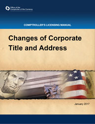 Licensing Manual - Changes of Corporate Title and Address Cover Image