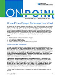 On Point Cover Image: Home Prices Escape Recession Unscathed