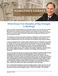 Hamilton's Corner: What Drove Five Decades of Big Changes in Banking?