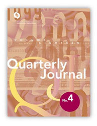 Quarterly Journal Volume 18 No. 4 Cover Image
