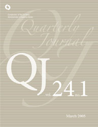 Quarterly Journal Volume 24 No. 1 Cover Image