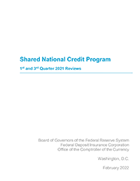 Shared National Credits 2021 Cover Image